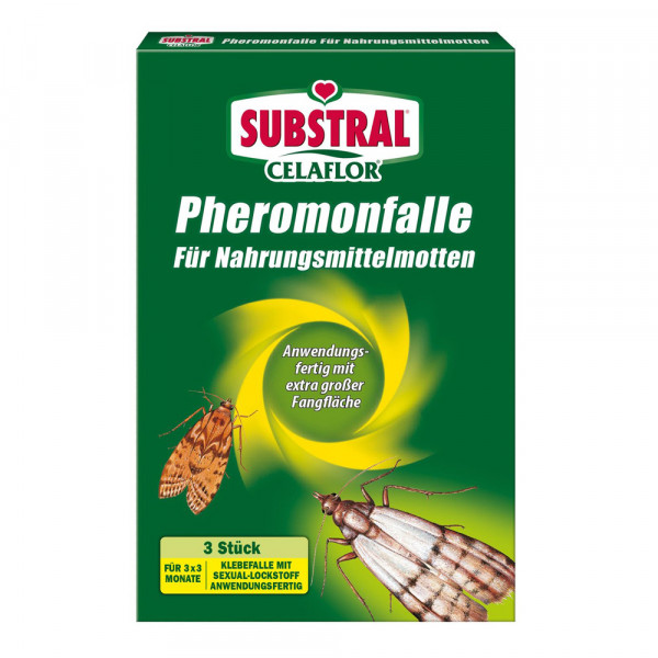 SUBSTRAL Pheromonfalle für Nahrungsmittelmotten 3 Stück