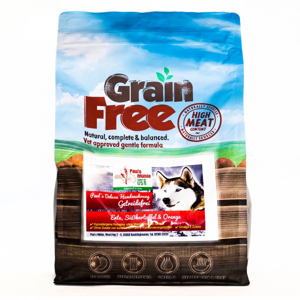 Paul's Deluxe GRAIN FREE mit Ente, Süßkartoffeln & Orange 6 kg getreidefrei