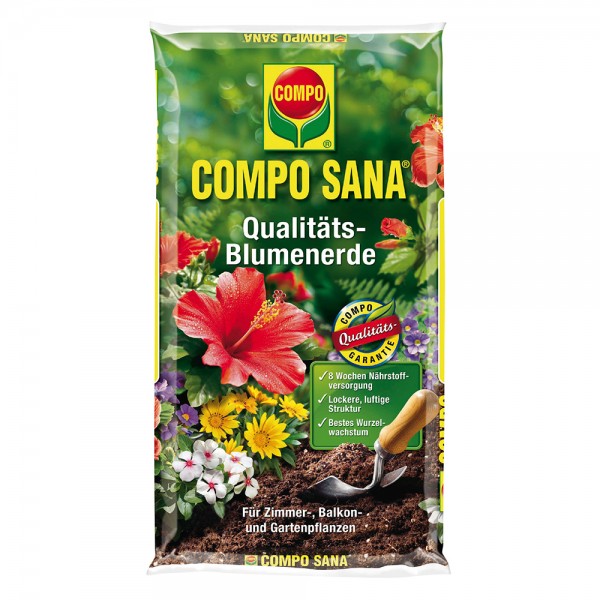 Compo Sana Qualitats Blumenerde 10 Liter Compo Pflanzenerde Haus Garten Onlineshop Fur Tierkost Garten