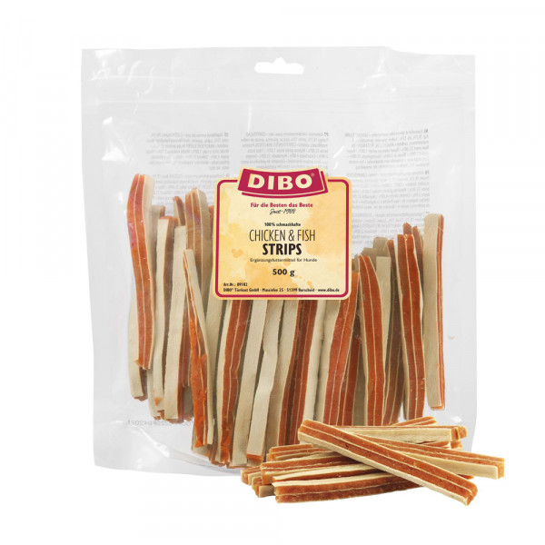 Dibo Leckerlis Chicken Fish Strips (Hähnchen & Fisch) 500 g