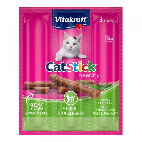 Vitakraft Cat Sticks Huhn & Katzengras 3 x 18 g