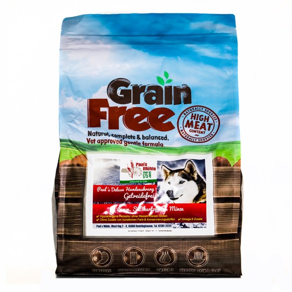 Paul's Deluxe GRAIN FREE mit Lamm, Süßkartoffeln & Minze 12 kg getreidefrei