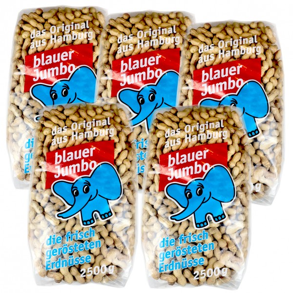 Original Jumbo Speise-Erdnüsse 5 x 2,5 kg (= 12,5 kg)