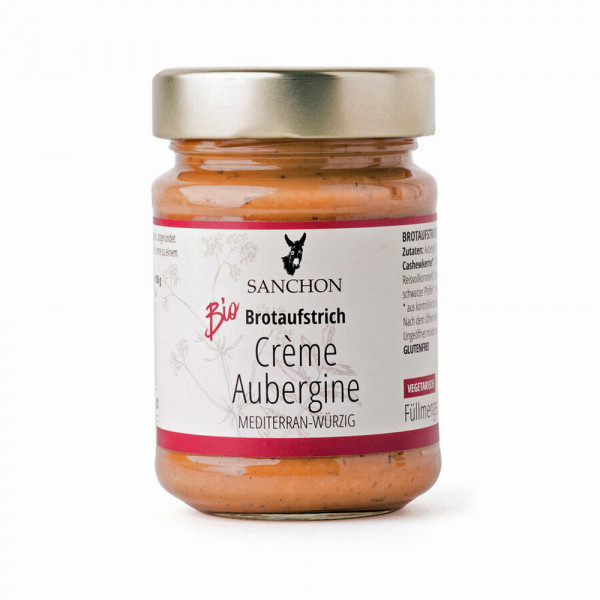 Sanchon BIO Brotaufstrich Crème Aubergine 190 g