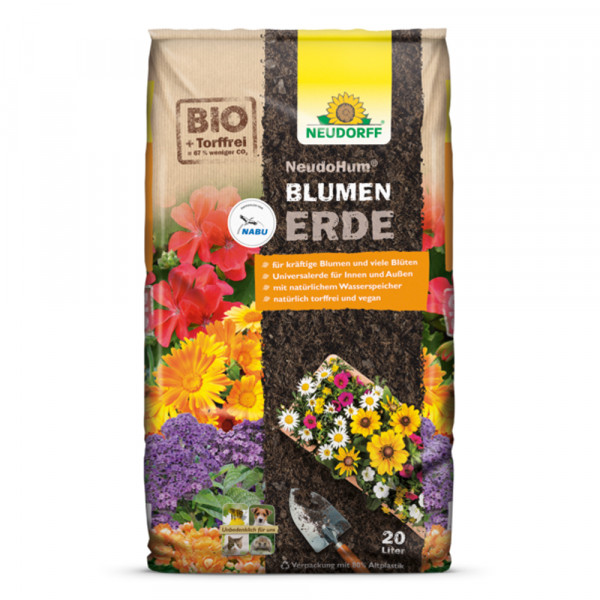 NeudoHum BIO Blumen Erde 20 Liter vom NABU empfohlen