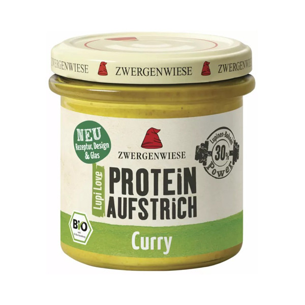 Zwergenwiese Lupi Love Protein Bio-Brotaufstrich aus Lupinen und Curry 135 g