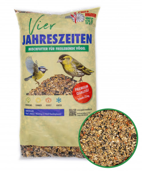 Pauls Mühle Wildvogelfutter 4-Jahreszeiten 25 kg