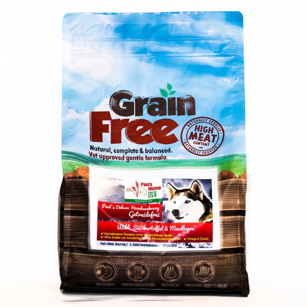 Paul's Deluxe GRAIN FREE mit Wild, Süßkartoffeln & Maulbeeren 6 kg getreidefrei