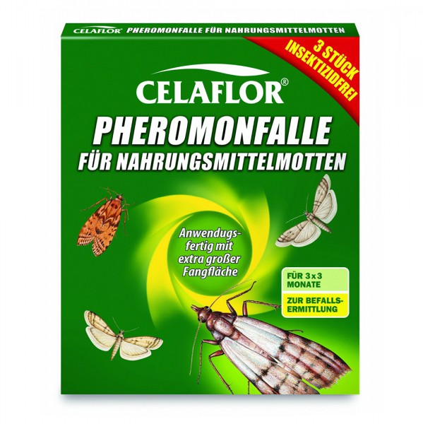 Pheromonfalle Fur Nahrungsmittelmotten 3 Stuck Celaflor Motten